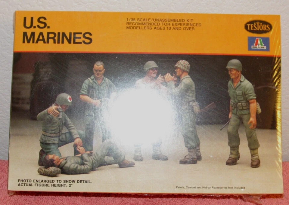 Kit Modelo Segunda Guerra Mundial Vintage Testors Italeri U.S. Marines Escala 1/35 - #342 Foto 1 de 1