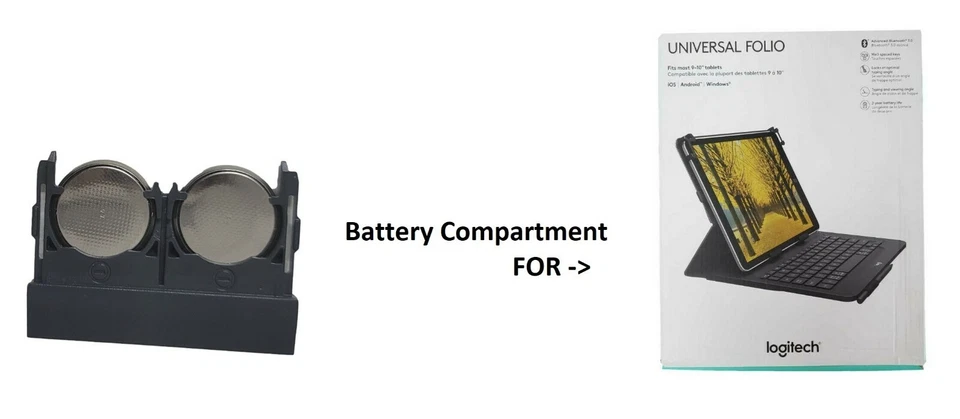 Replacement Battery Compartment For Logitech Universal Folio Keyboard 920-008667 - Image 1 of 1