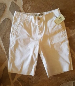 Lucky Brand Boys White Bermuda Cut off Shorts Sz 14 Slim Leg NWT - Picture 1 of 5