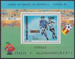 F-EX22395 CENTRAL AFRICA REP MNH 1982 SPAIN SOCCER WORLD CUP SHEET ITALY - Picture 1 of 1