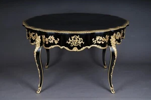 Français Table de Salon Dans Louis-Xv-Stil De 20. Siècle, or Noir - Photo 1 sur 24