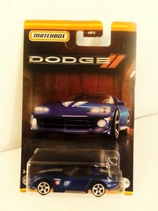Matchbox 2022 #4 / 12 Dark Blue Dodge Viper RT/10 Sports Car Dodge Card Series - Picture 1 of 2