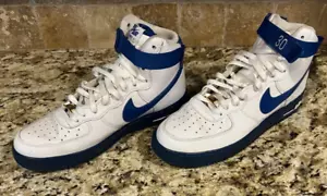 Nike Air Force 1 White/Blue Men's AQ4229-100 Size 11 F5 - Picture 1 of 8