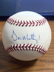 DON MATTINGLY 9 SIGNED AUTOGRAPHED YANKEES 100th LOGO OML BASEBALL! - Picture 1 of 2