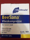 Meditrade BeeSana® Vlieskompressen 7,5 x7,5cm Verbandmull einfach steril 25x2 St