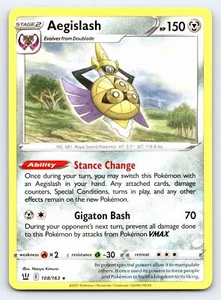 Tarjeta Pokémon Aegislash 108/163 estilos de batalla raros - casi nueva - Imagen 1 de 2