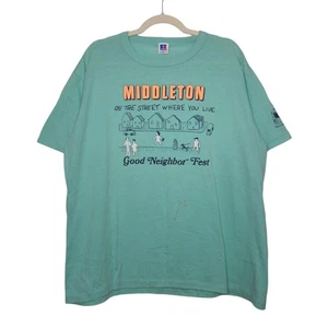 Vintage Middleton Wisconsin Good Neighbor Fest anni 90 Russell XL Art Nature XL - Foto 1 di 8