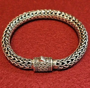 BJC Samuel Benham Sterlingsilber 925 Armband 10 mm breit 58,1 g, passt 6,25" Handgelenk - Bild 1 von 12