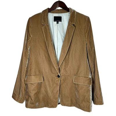 Banana Republic бархатный блейзер куртка золото коричневый размер 14 опрятный карьера Academia Wmn - Изображение 1 из 4