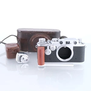 Leica IIIF esfera roja cromo temporizador automático telémetro 35 mm cuerpo de cámara fotográfica vintage - Imagen 1 de 16