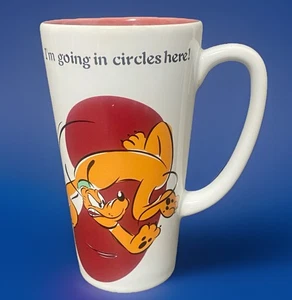 Disney Pluto Coffee Mug Ceramic 18 Oz I’m Going In Circles Here Large Tea Cup - Picture 1 of 8