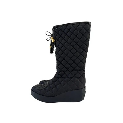 Botas de nieve Tory Burch Gigi de nailon acolchadas con plataforma de cuña para mujer 7,5 LEER Foto 1 de 4