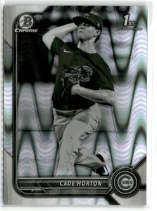2022 Bowman Draft Chrome bianco e nero RayWave Cade Horton #BDC-193 Chicago Cubs - Foto 1 di 2