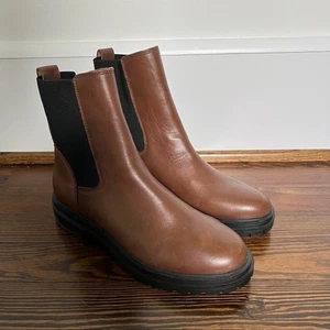 NWOB Madewell The Bradley Chelsea Boot Womens 10 Stable Brown Lug Sole NG669 - Picture 1 of 8