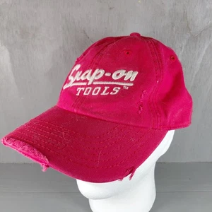Mütze Kappe Vintage-Stil Druckknopf Werkzeuge rot abgenutzt gesticktes Logo - Bild 1 von 8