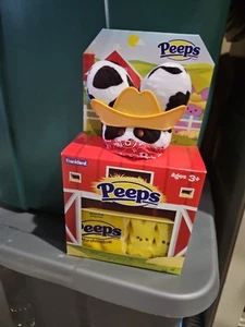 NEW 6in EASTER COWBOY PEEPS Bunny Plush w Marshmallows Barn Fun Hat Bandana 2025 - Photo 1/5