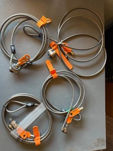 Laptop Notebook Security Chain Cable with Key Lock Set of 4 with keys READ USED - Afbeelding 1 van 3