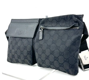 GUCCI Body Bag GG Canvas Leder Schwarz Gürteltasche Handtasche Original - Bild 1 von 24
