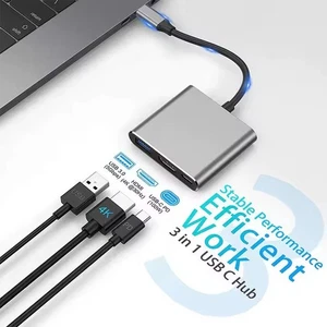 3 in1 Type C to USB-C 4K HDMI USB 3.0 Hub Adapter Cable Lead For MacBook Samsung - Picture 1 of 13