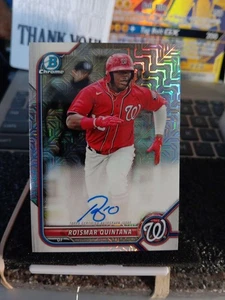 2022 Bowman Chrome Mega Box Mojo Roismar Quintana Auto - Washington Nationals - Foto 1 di 2
