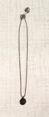 Collar Michael Kors 8" Plata Con Colgante Gema Redonda ¡¡NUEVO!!! Foto 1 de 3