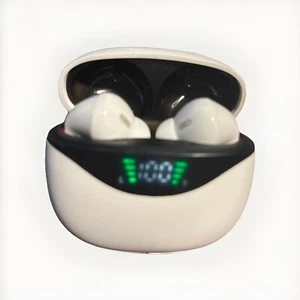Earbuds Lifebee Wireless White Real-time with digital LED Power Display - Photo 1 sur 9