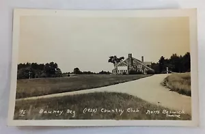 Cartolina fotografica vintage Bauney Beg 1924 Country Club North Berwick Maine RPPC - Foto 1 di 2