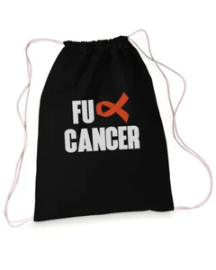 FU Cancer Drawstring Bag Reusable Pack Sports Backpack Leukemia Awareness Gift - Picture 1 of 10