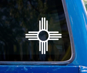 Zia Symbol vinyl sticker decal - New Mexico state flag sun - Picture 1 of 2