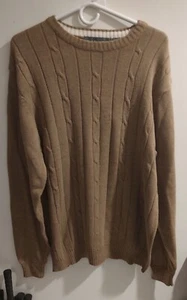 Oscar De La Renta Cable Knit Pullover Sweater New With Tags Size XL - Picture 1 of 4