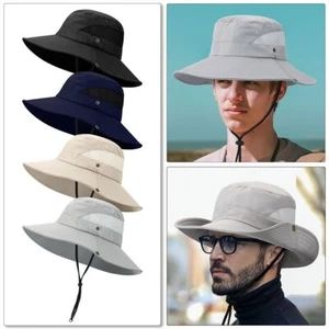 Bucket Hat Cap Canvas Fishing Brim visor Sun Safari Summer Men Camping Hat US - Picture 1 of 16