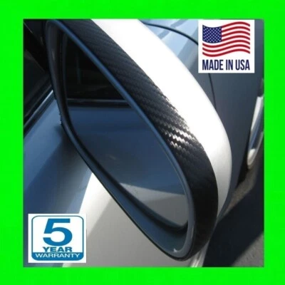 JUEGO DE 2 PIEZAS DE MOLDURAS DE ESPEJOS LATERALES DE FIBRA DE CARBONO NEGRA INTELIGENTE Foto 1 de 4