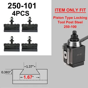 T0025-SP 4 STCK. 250-101 SCHNELLWECHSEL DREHEN & ZEIGEN WERKZEUGPFOSTEN (KOLBEN) HALTER - Bild 1 von 2