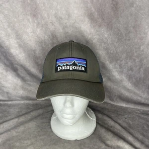 Gorra de béisbol Patagonia Box deletreada logotipo de montaña malla Snapback camionero - Imagen 1 de 7