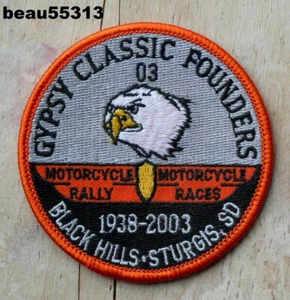 ⭐STURGIS JACKPINE GYPSY CLASSIC FOUNDERS 2003 HARLEY RALLY VEST PATCH - Imagen 1 de 1