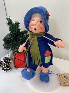 Annalee Mobilitee Puppe: Weihnachten 1992 - groß 13 Zoll hoher Schlagzeuger Junge Original Etikett EUC - Bild 1 von 12