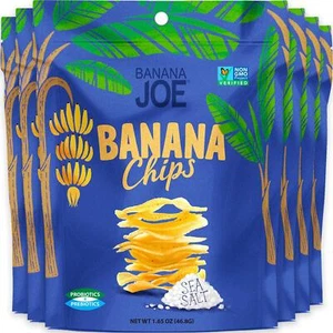 Banana Chips Sea Salt Healthy Chips - 1 Billion Probiotics healthy snacks for... - Picture 1 of 7