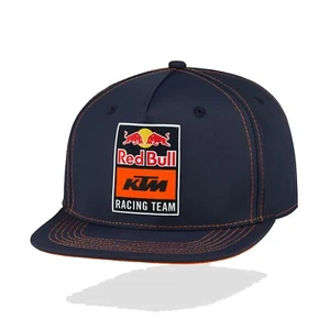 Red Bull KTM Racing Team MotoGP Cap Contrast Flat Visor Snapback Hat - One Size - Picture 1 of 3