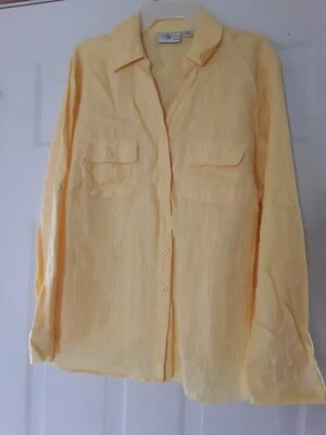 Studio Works Womens Plus Size 2X 100% Linen Shirt Blouse Button Up NEW - Image 1 of 3