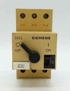 Interruptor de circuito Siemens 3VE3 000-2HA00 - Imagen 1 de 6