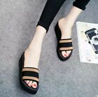 Women EVA Wedge Platform Sandals black brown FlipFlops Slipper sandals size UK 5