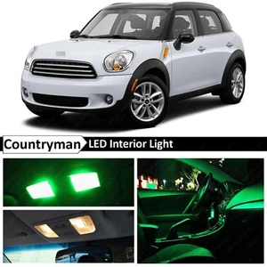 15x Green LED Light Interior Package Kit Fit 2011-2014 MINI Cooper Countryman S - Foto 1 di 12