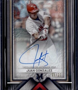 2023 Museum Collection Juan Gonzalez #AA-JGO Archival Sapphire Autograph /20 - Picture 1 of 2