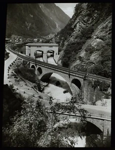 FERROCARRIL TOBOGÁN LINTERNA MÁGICA CERCA DE RODI FIESSO C1920 FOTO SUIZA - Imagen 1 de 2
