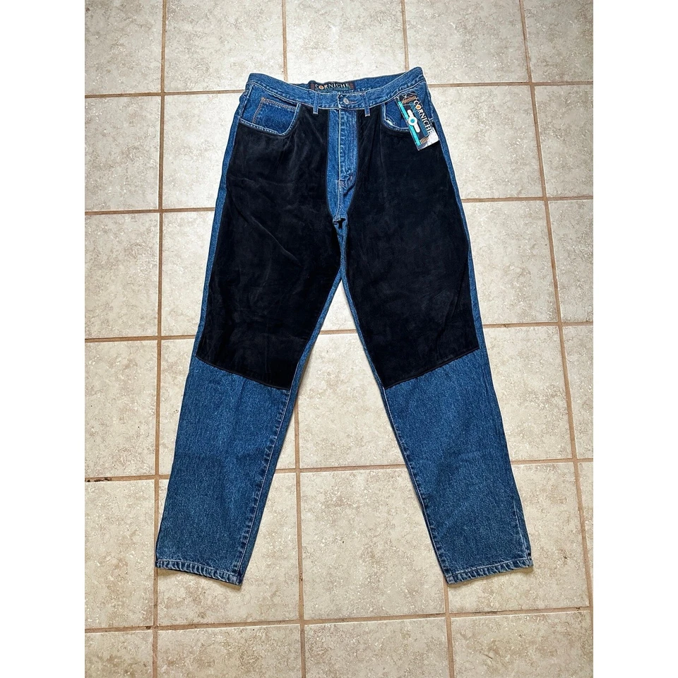 Jeans vintage de veludo Corniche tamanho 38 - Imagem 1 de 4