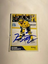 Michigan Wolverines RUTGER MCGROARTY Signed Card