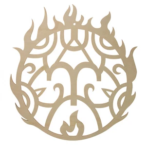 Signo del zodiaco de madera Aries de 12 pulgadas de diámetro - Imagen 1 de 4
