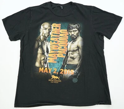 Rare Vintage Floyd Mayweather vs Manny Pacquiao 2015 Boxing Match T Shirt 2010s - Image 1 of 4