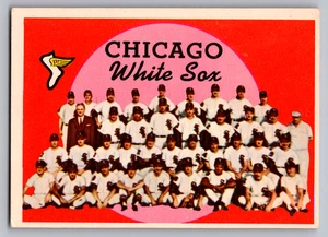 1959 TOPPS #94 CHICAGO WHITE SOX TEAM CARD W/FOX/APARICIO/WYNN UNMARKED - Picture 1 of 3