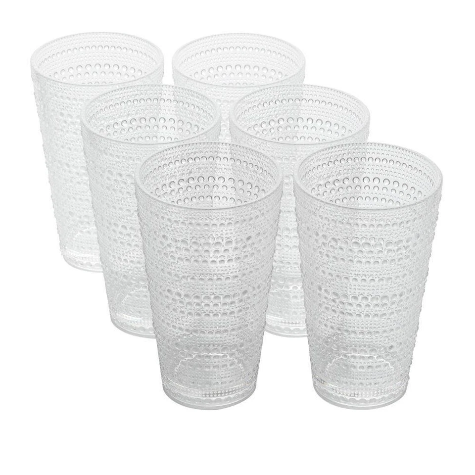 Santa Fe 22 OZ Vaso de té helado acrílico transparente (juego de 6) Foto 1 de 4